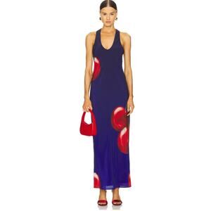 Muma World Luis Maxi Dress in Cherry Night Size S